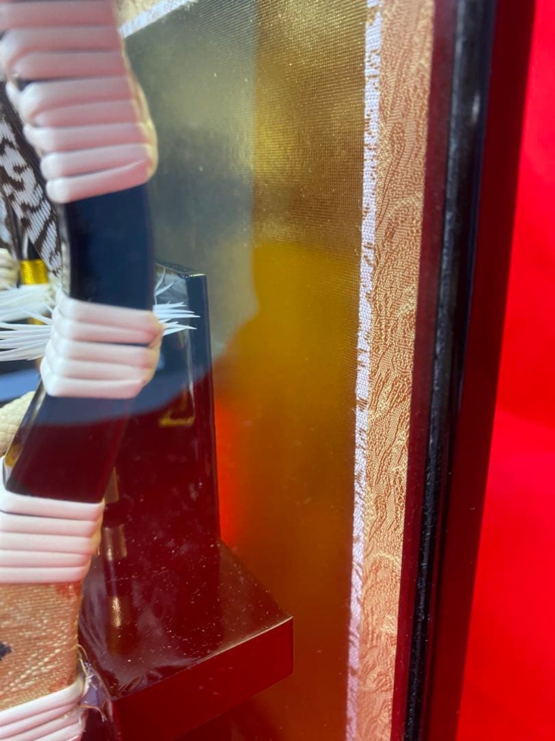 東京久月　破魔弓　ガラスケース・間口約１９×奥行約１７×高さ約１９㎝