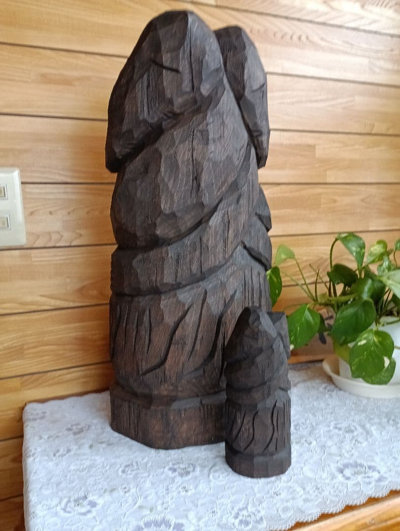 松宮順一、歓喜天2体、円空仏模刻