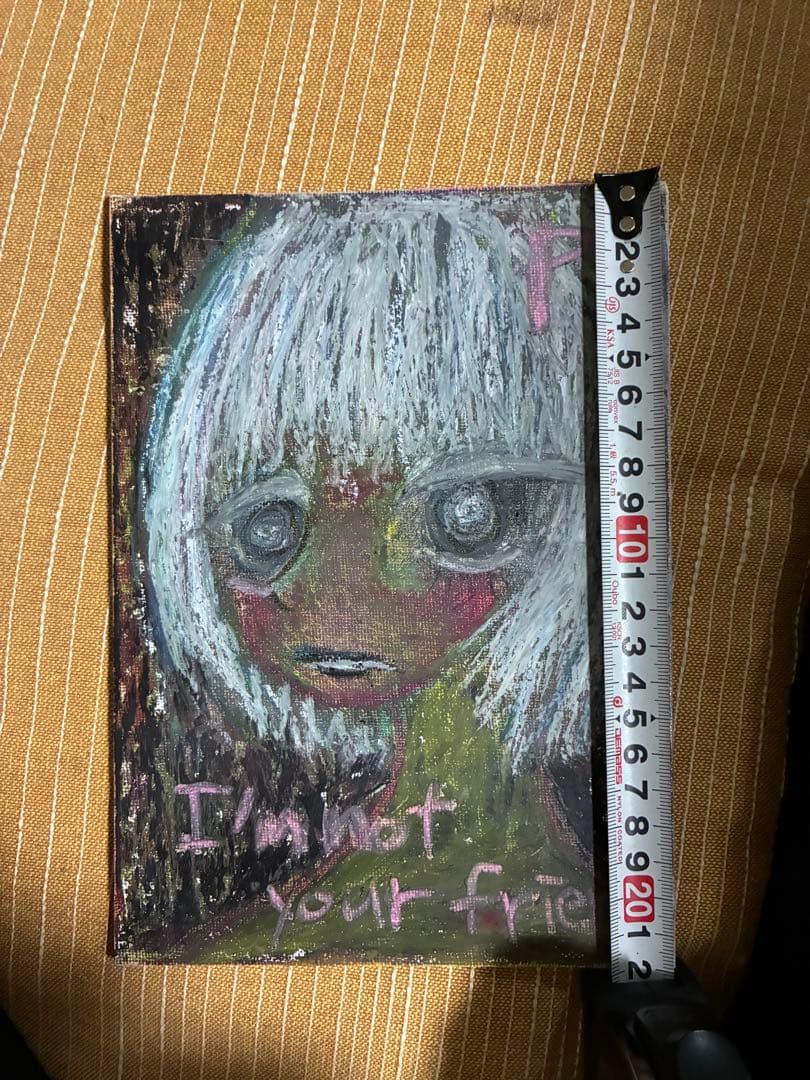 イラスト アート クレヨン 女の子 闇かわいい 一点物 限定 オリジナル