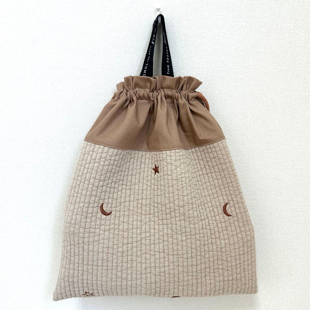 t*o様 入園入学4点セット　【ブラウン月と星ヌビ】　男の子　女の子　レッスンバ