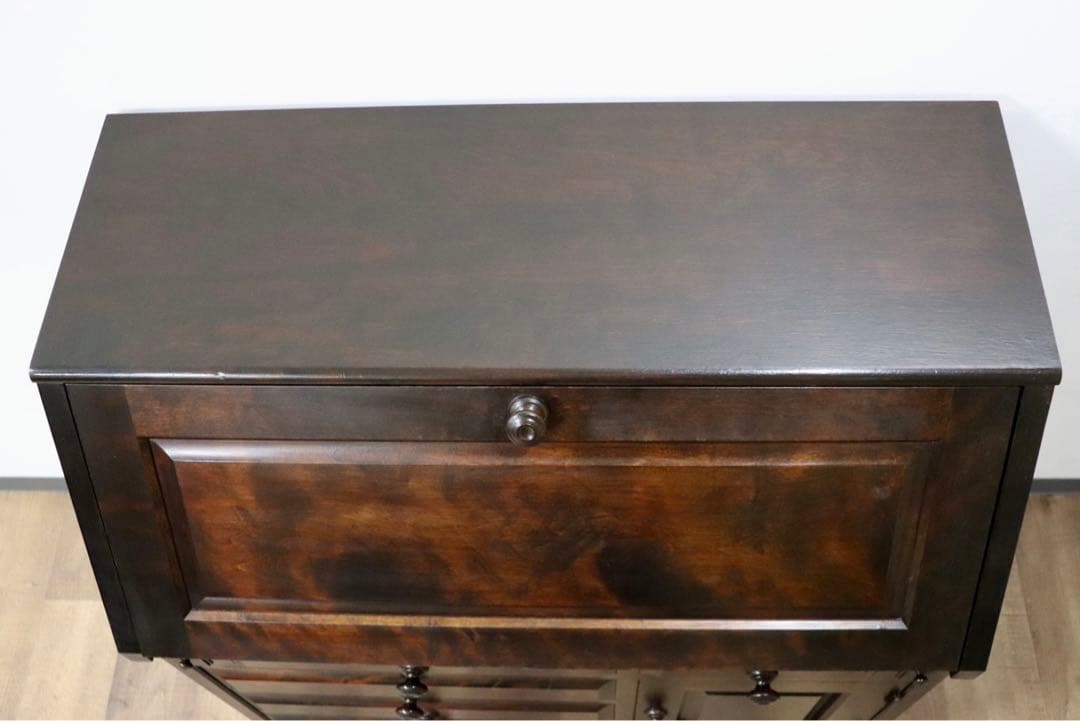 GMGN469○北海道民芸家具 ライティングビューロー 学習机 勉強机 書斎机