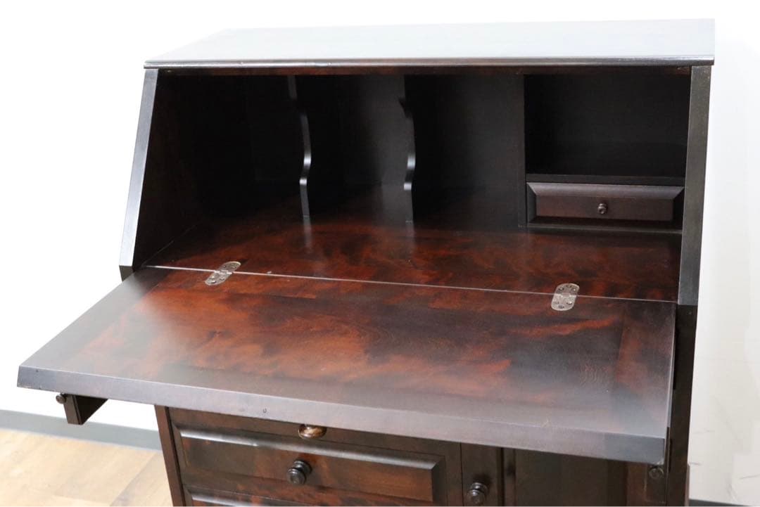 GMGN469○北海道民芸家具 ライティングビューロー 学習机 勉強机 書斎机