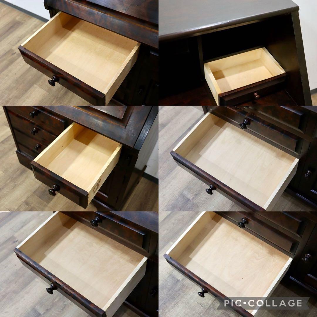 GMGN469○北海道民芸家具 ライティングビューロー 学習机 勉強机 書斎机