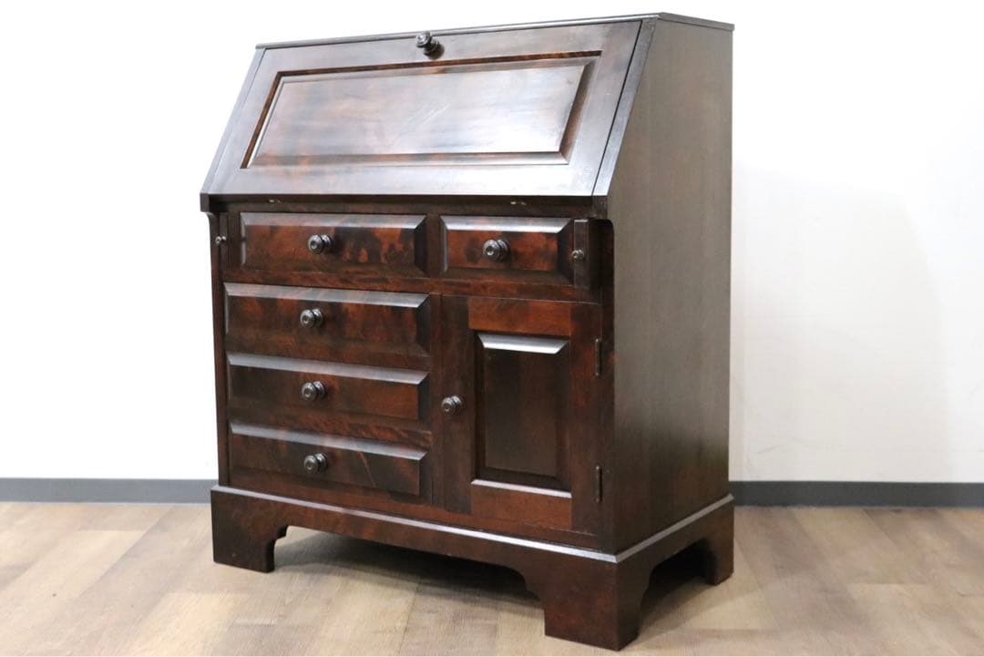 GMGN469○北海道民芸家具 ライティングビューロー 学習机 勉強机 書斎机