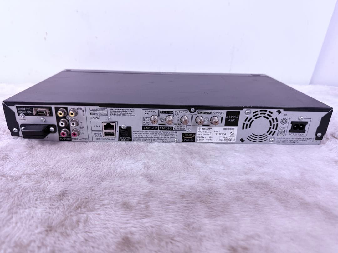 即視聴可能セット♪ SHARP Blu-Ray レコーダー BD-W1100