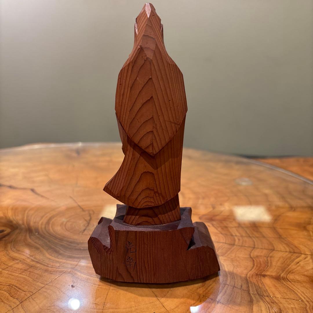 手彫り木製仏像 約20cm