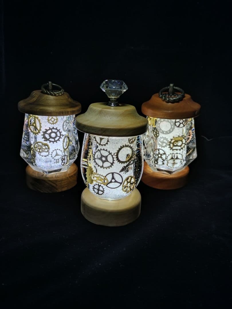 ハーバリウムランタン(歯車)