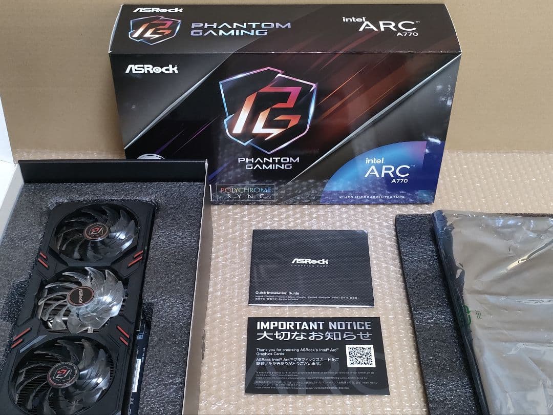 d*e様 ASRock ARC A770 8GB PHANTOM GAMING