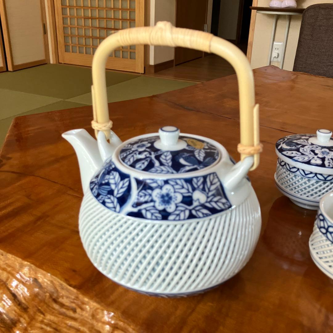 有田焼　墨山水土瓶茶器揃