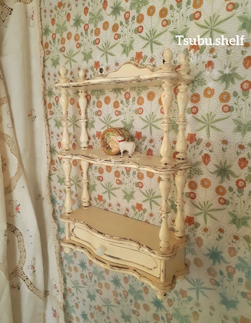 アンティーク・ヴィンテージ調　シャビー　ウォールシェルフ
