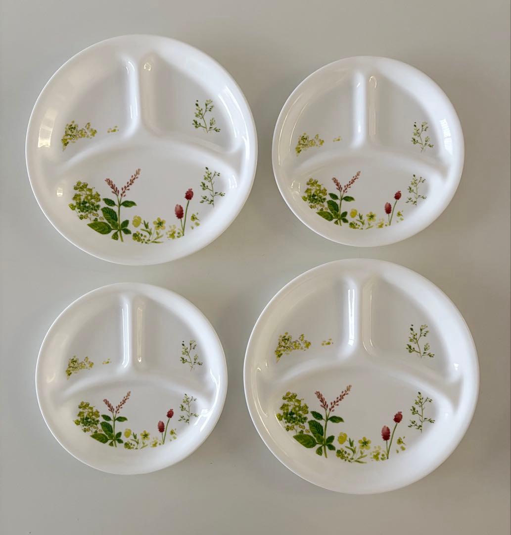 コレール　プロバンスガーデン　ランチプレート４枚セット（大✖️2 ・小✖️2）