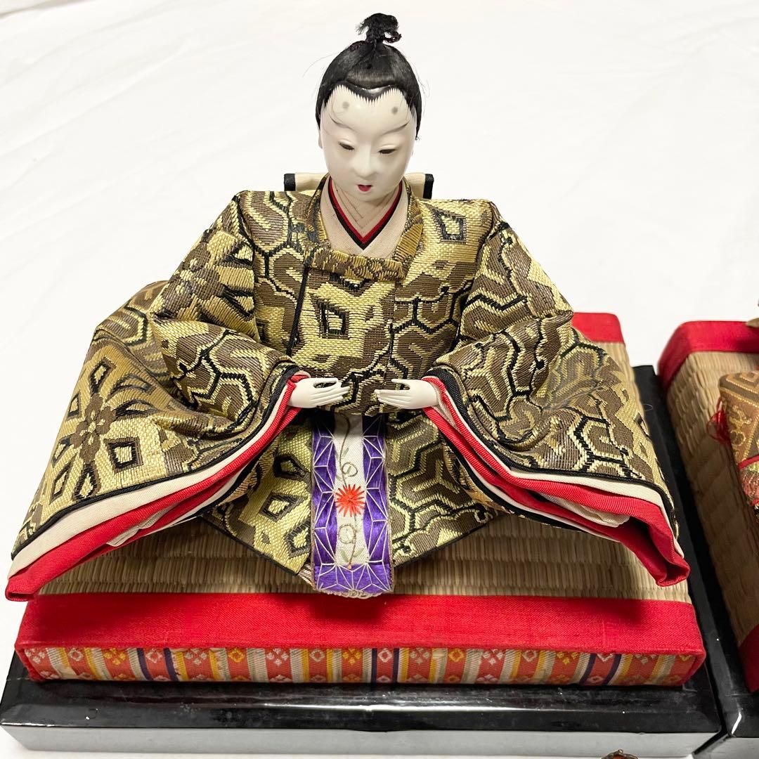 【骨董・アンティーク】親王飾り 雛人形 お内裏様 お雛様 小道具 台座 桃の節句