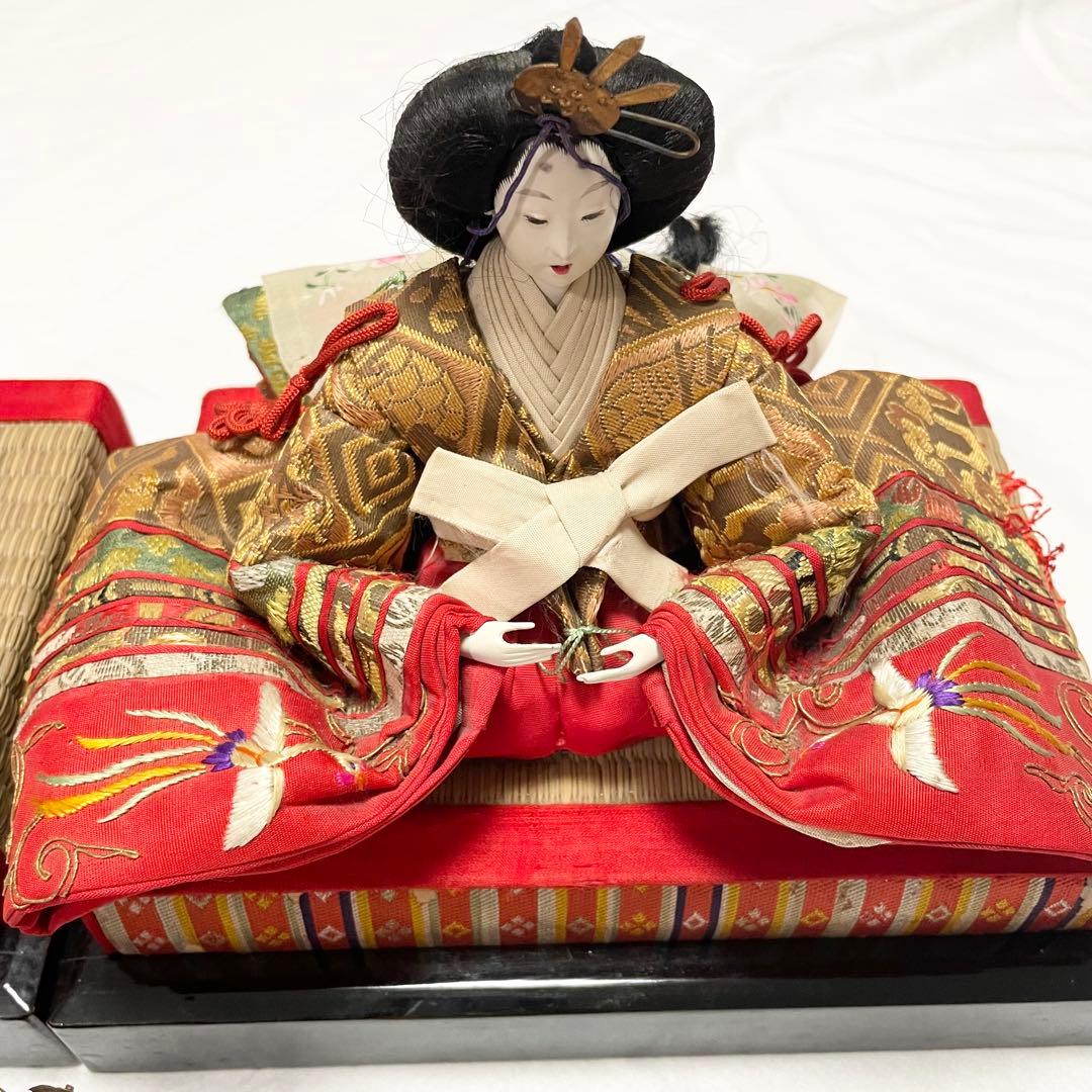 【骨董・アンティーク】親王飾り 雛人形 お内裏様 お雛様 小道具 台座 桃の節句