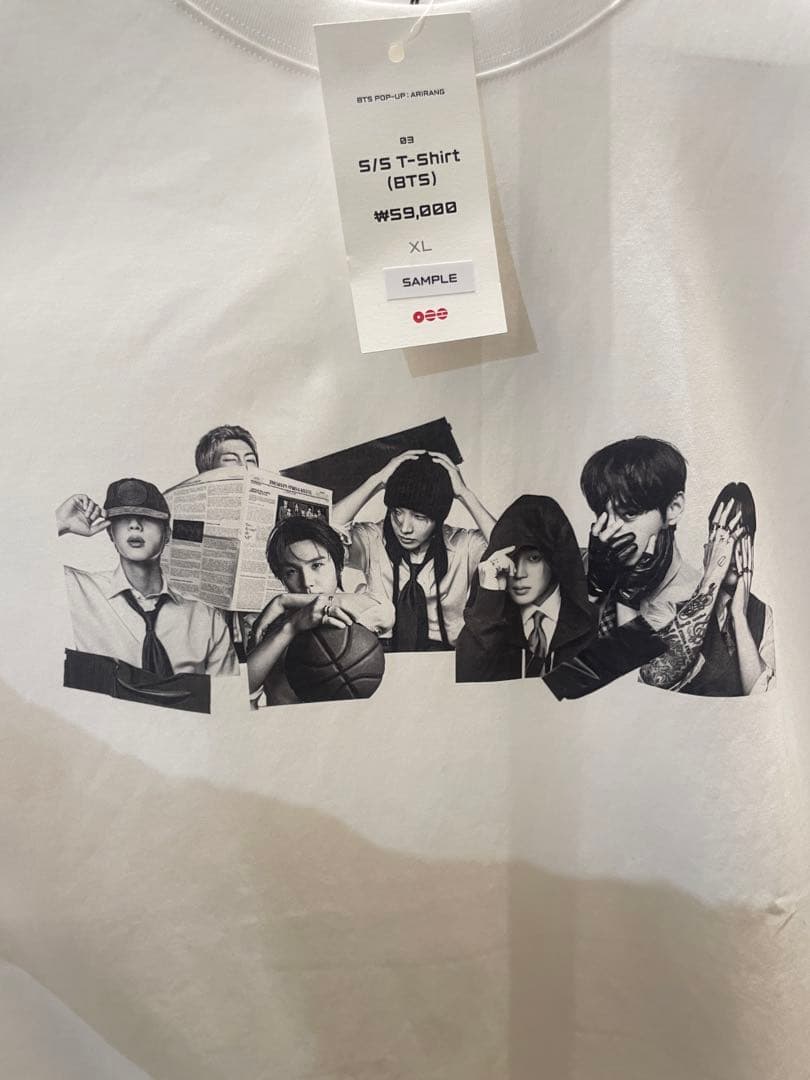 BTS ARIRANG Popup メンバー全員　Tシャツ　Lサイズ 新品