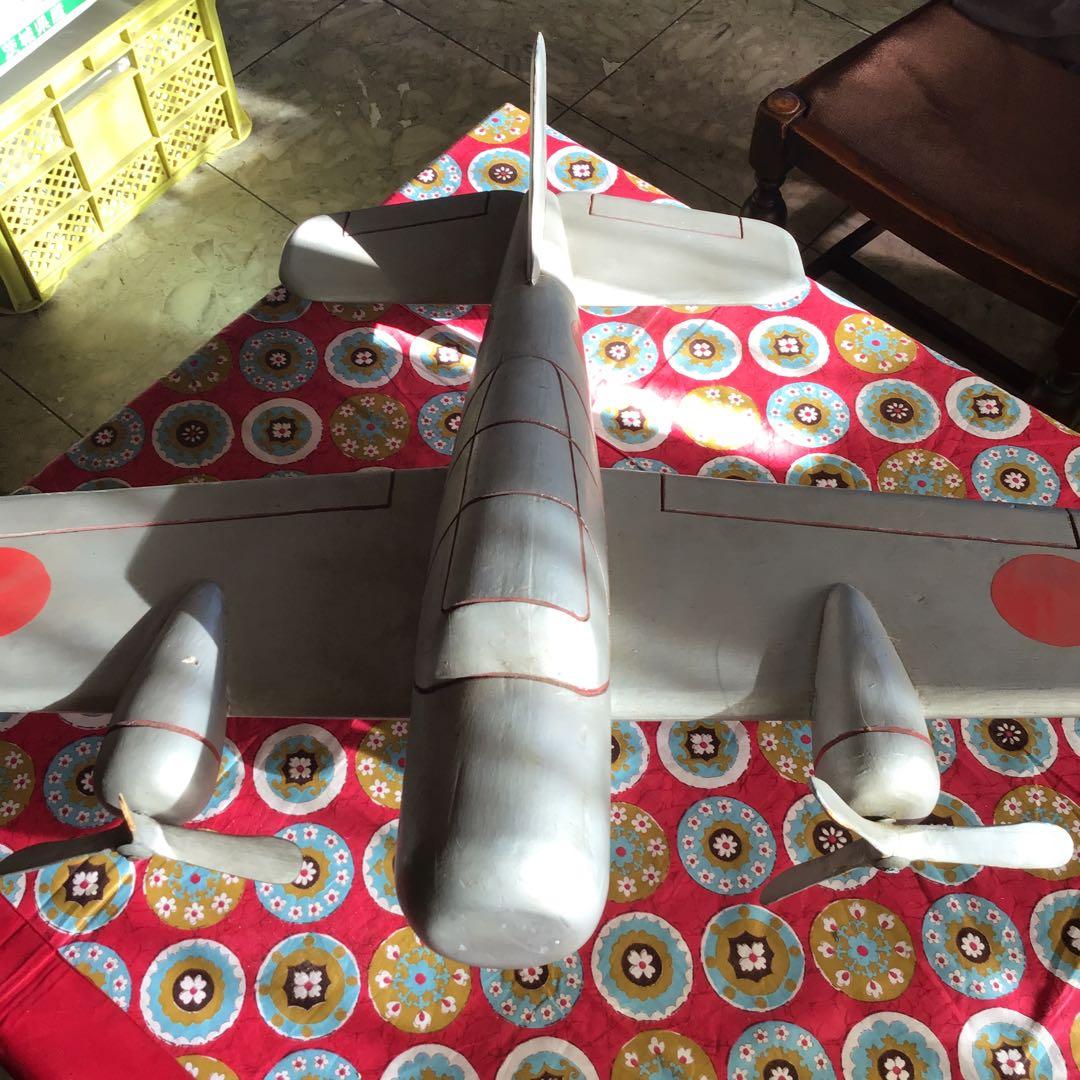 昭和　日本軍　木製大型玩具　航空機模型　検索　零銭　ブリキ　戦闘機