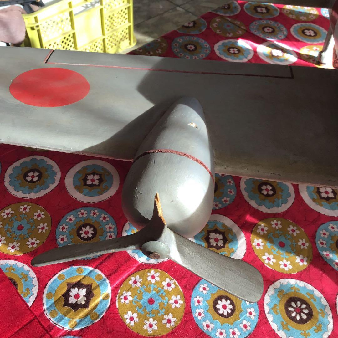 昭和　日本軍　木製大型玩具　航空機模型　検索　零銭　ブリキ　戦闘機