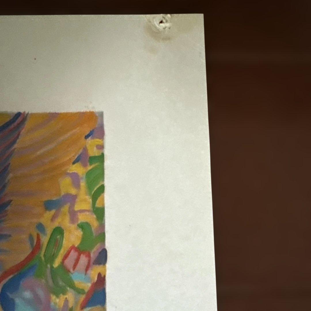 ジミー大西　虎　2003年3月　手描き　表裏サイン入り　額付き