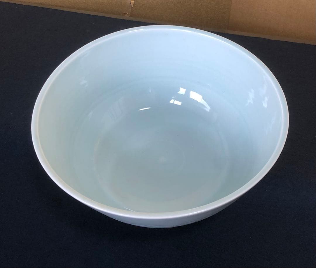 《R》茶道具 青白磁 平水指 塗蓋付 林耕造 共布 共箱 260221け5