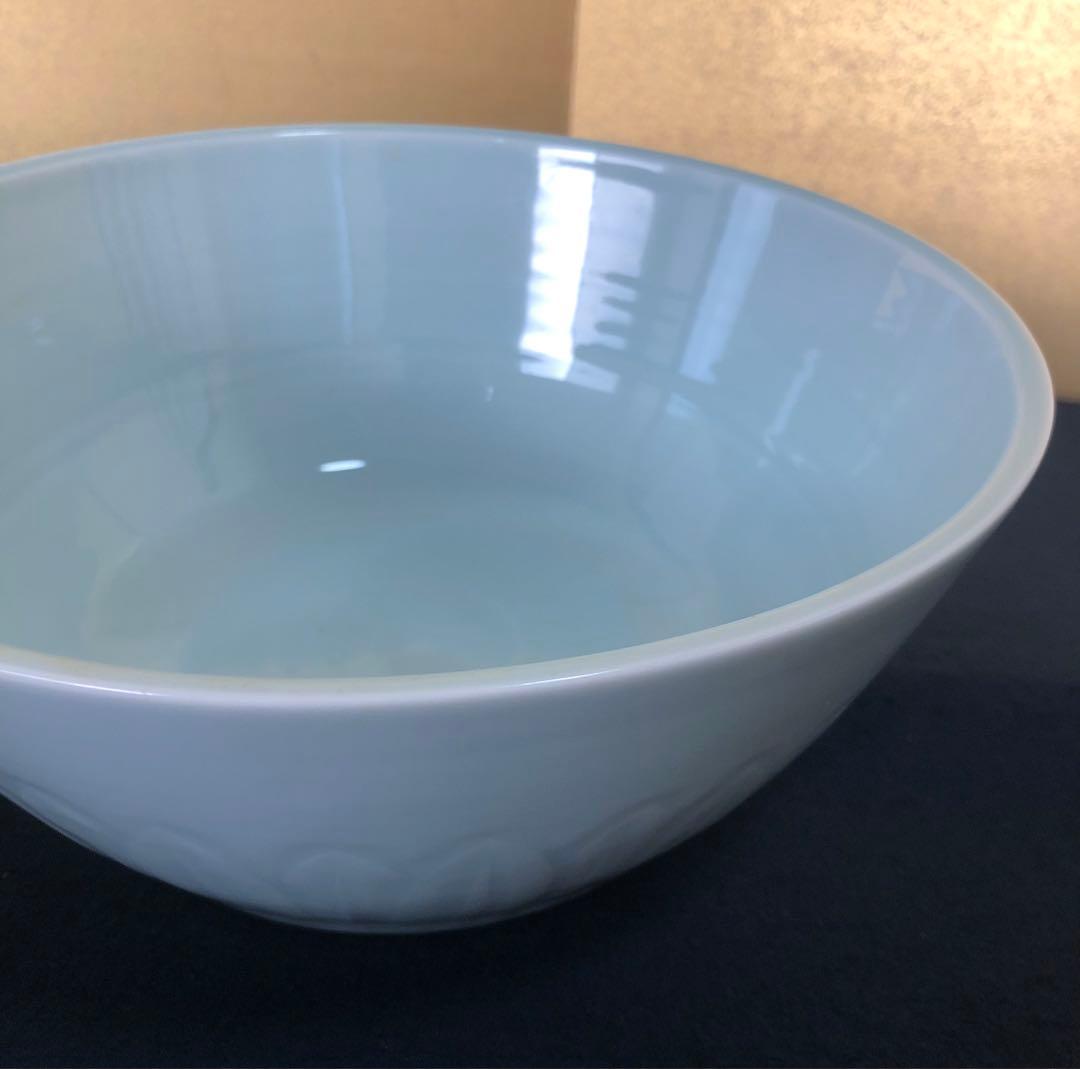 《R》茶道具 青白磁 平水指 塗蓋付 林耕造 共布 共箱 260221け5