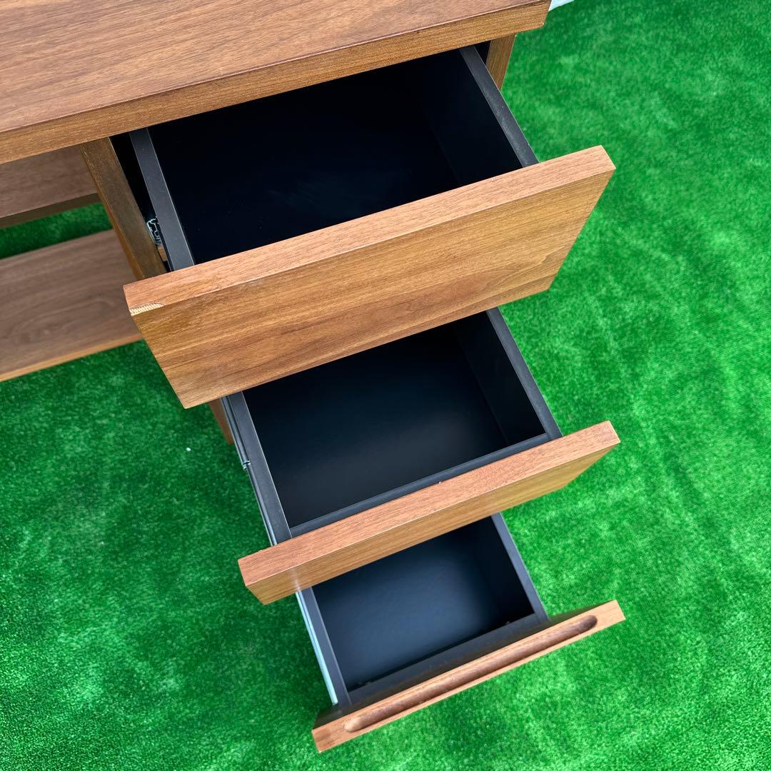 アクタス メッツォ2 200 ウォールナット 両袖机 パソコンデスク iso※