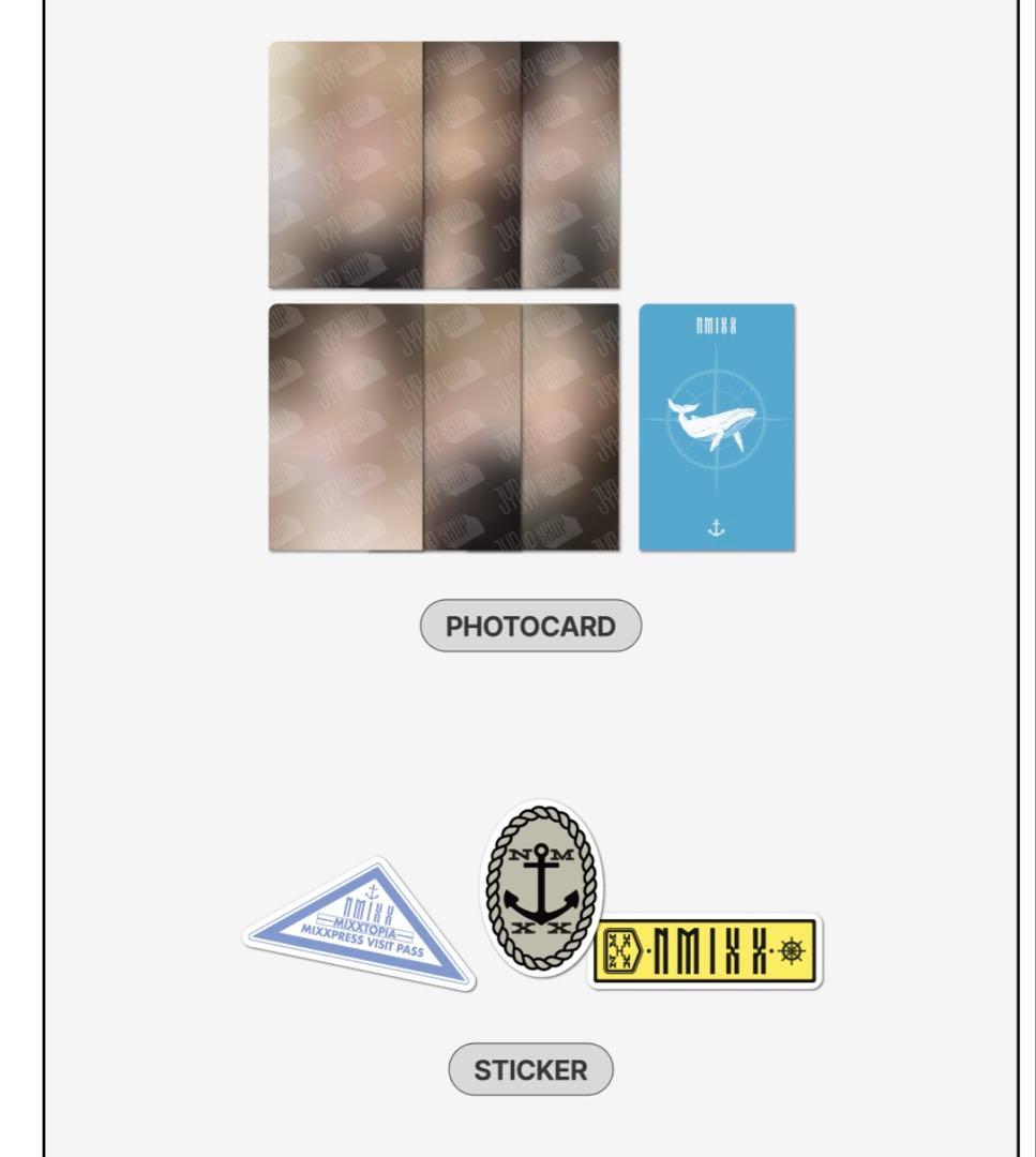 NMIXX パスポート トレカ シール STICK OUT popup