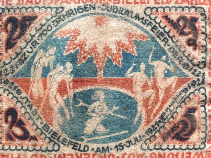 ドイツ1921年 25マルク 布幣