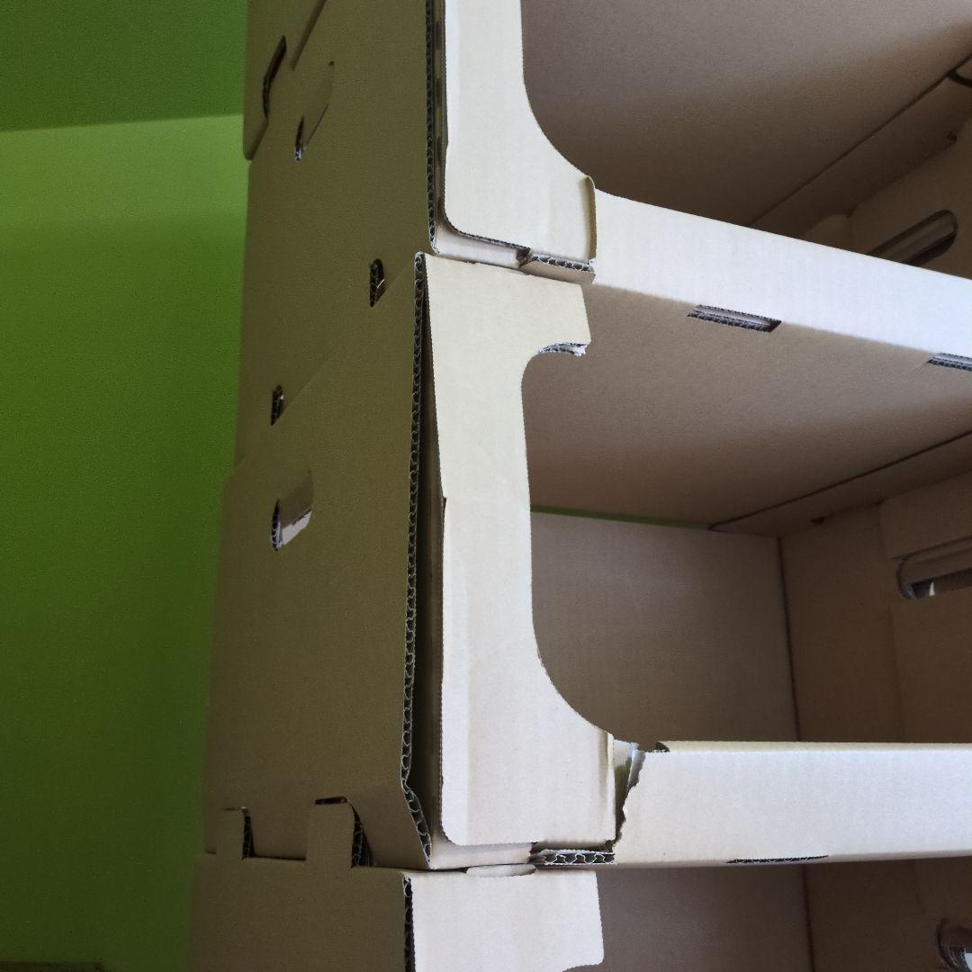 ダンボールワン　 収納ボックス　18枚セット　キャスター付き　ピッキング棚