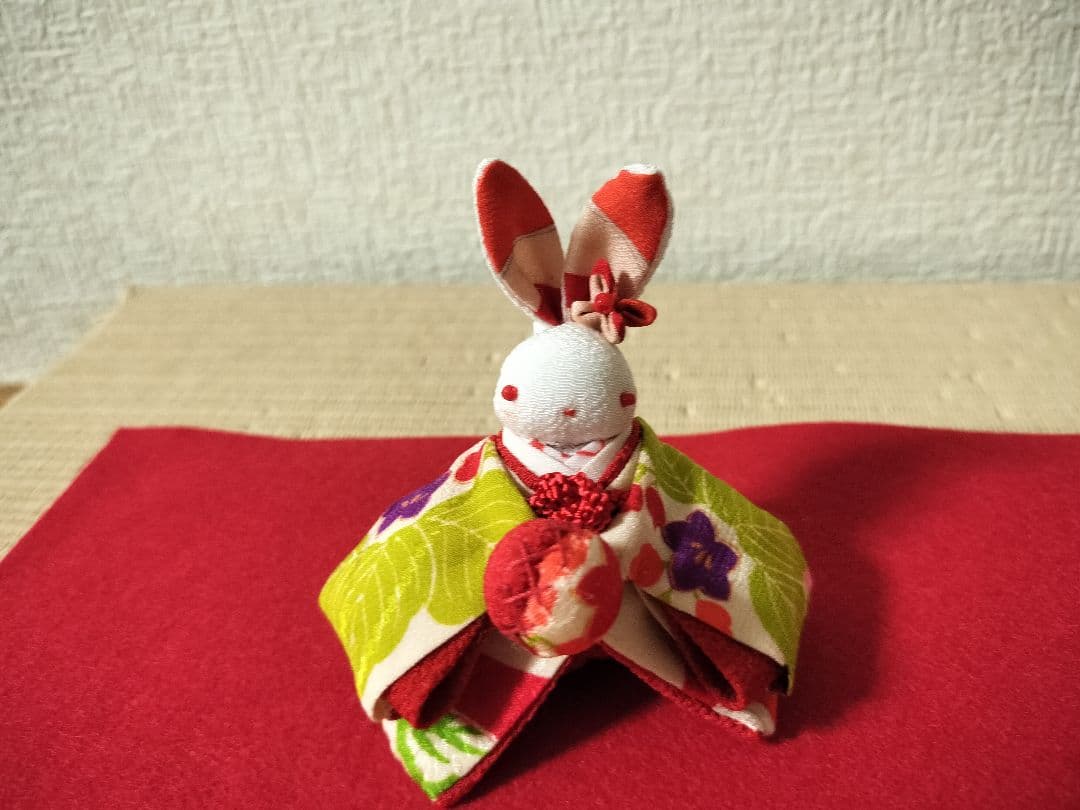 きんたろーページ！三人官女！？【うさちゃん3人組】古布と縮緬で！