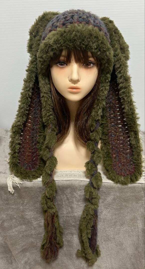 うさ耳フライトキャップ y2k グランジ サブカル グラデーション