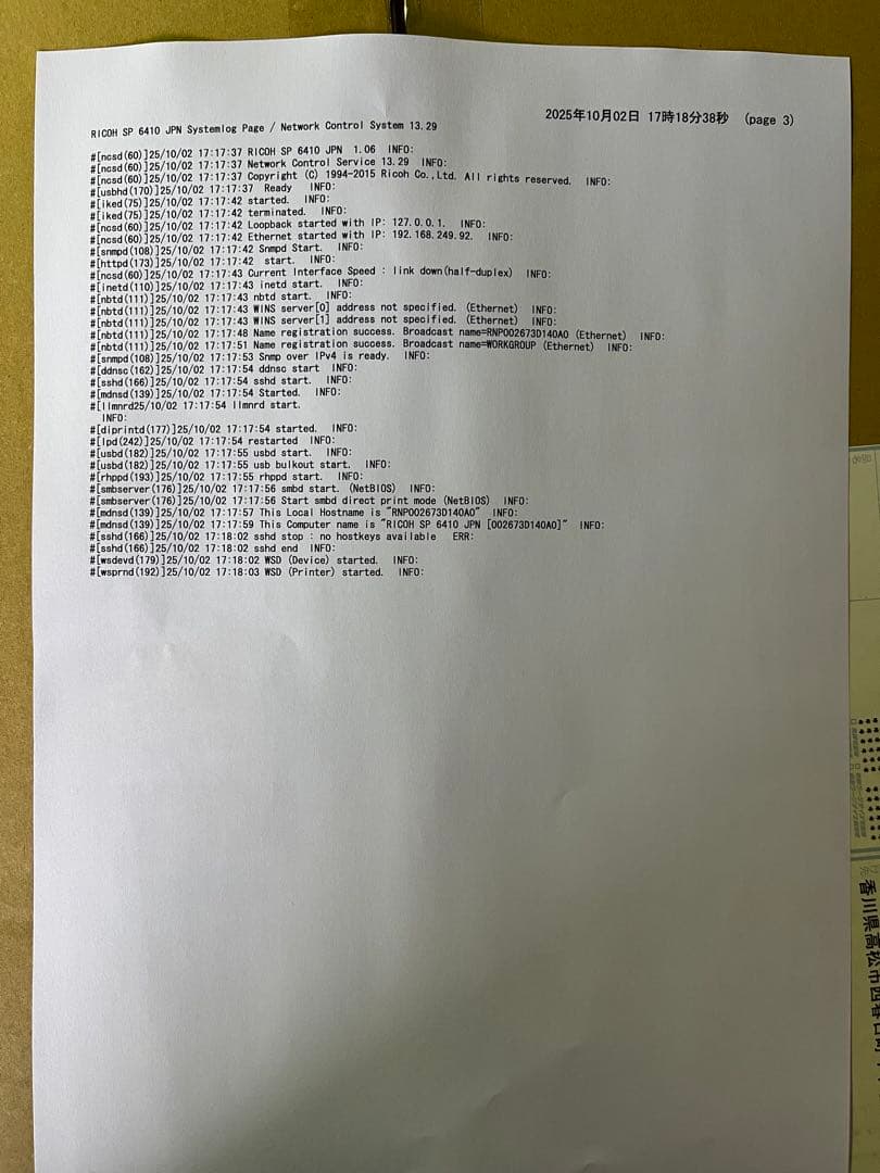 RICOH リコー モノクロ レーザー プリンター SP 6410