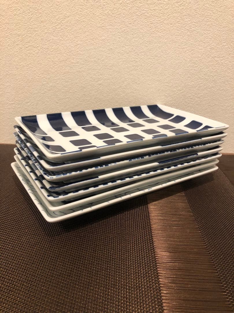 波佐見焼　natural69 長角皿 7枚セット【定価9,100円】