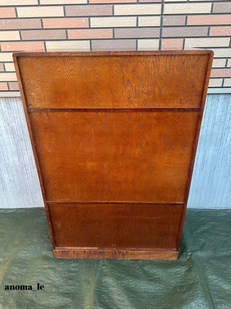 5009【茶箪笥】国産　水屋箪笥　違い棚　収納棚　引戸　和家具　ジャパンヴィンテ