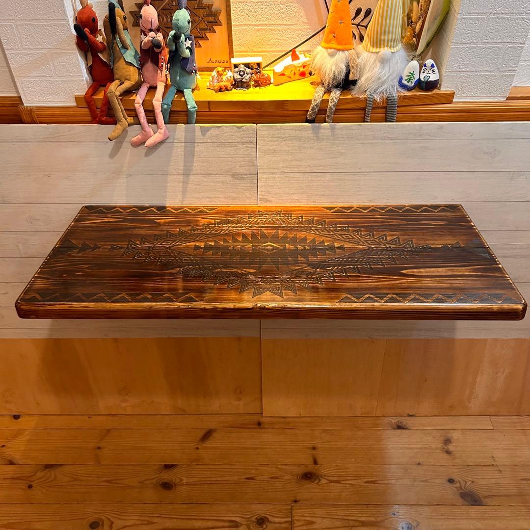 パソコンデスク　折り畳みテーブル　ワンタッチデスク　オルテガテーブル　ニス仕上げ