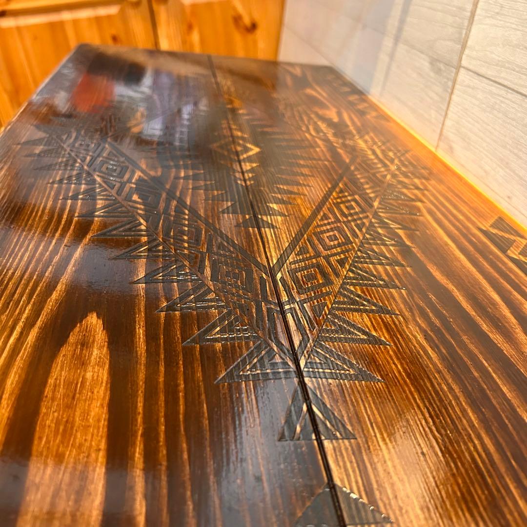 パソコンデスク　折り畳みテーブル　ワンタッチデスク　オルテガテーブル　ニス仕上げ