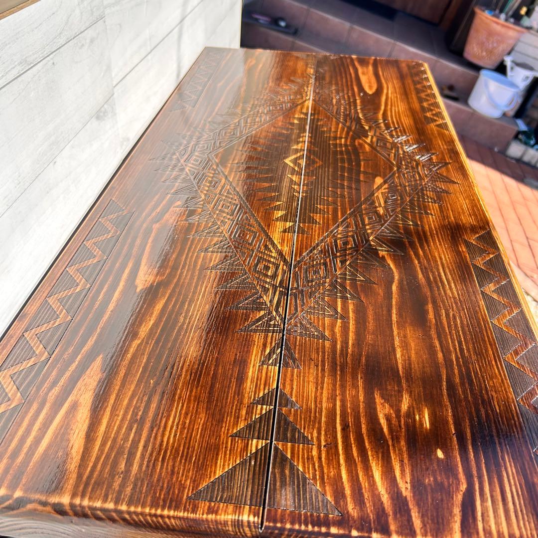 パソコンデスク　折り畳みテーブル　ワンタッチデスク　オルテガテーブル　ニス仕上げ