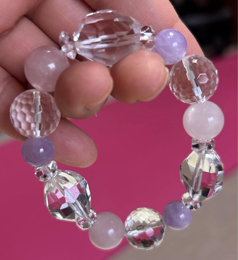 虹龍ブレス⭐︎ローズクォーツ・アメジスト・水晶