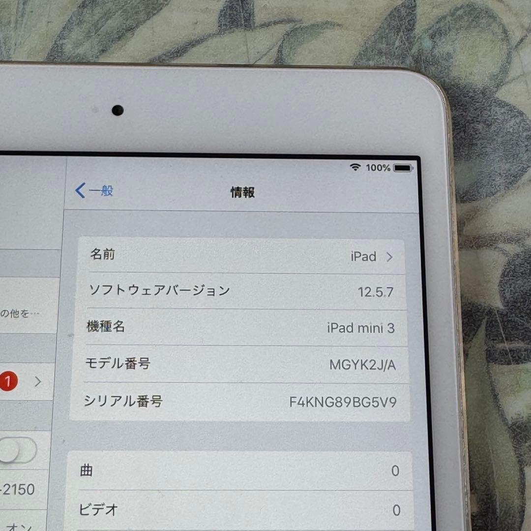 iPad mini3 Wi-Fi 128GB ディスプレイ割れ無し