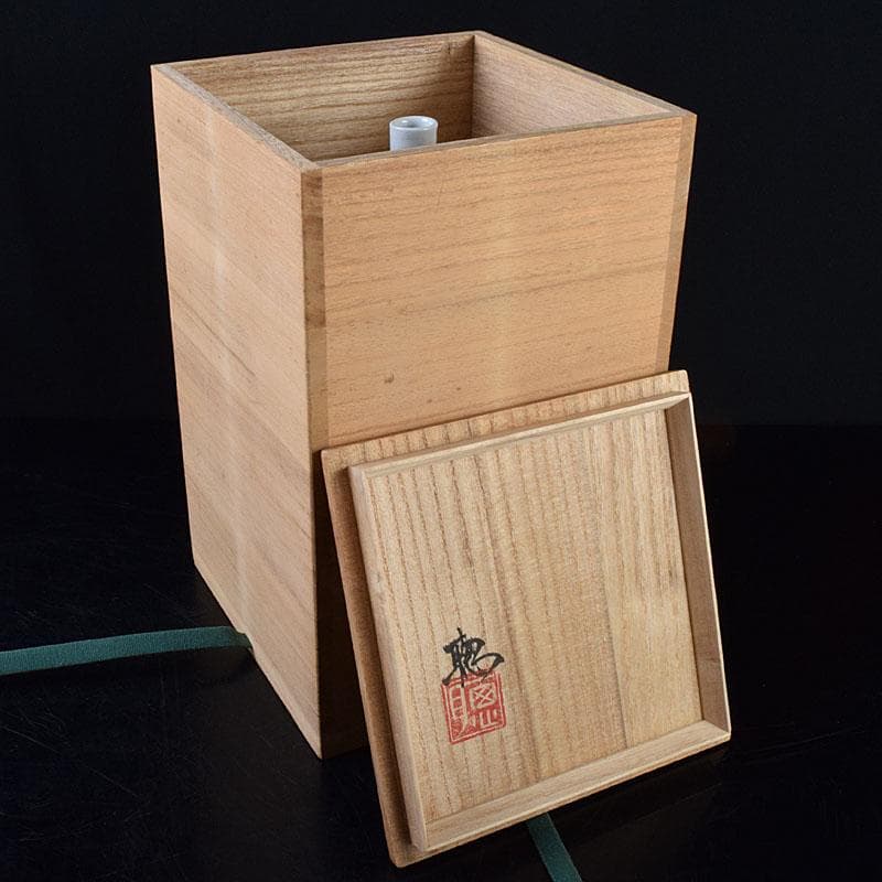 九谷焼　高聡文作　色絵鳥花文　花瓶　花入　里想　共布共箱　C　R9641H