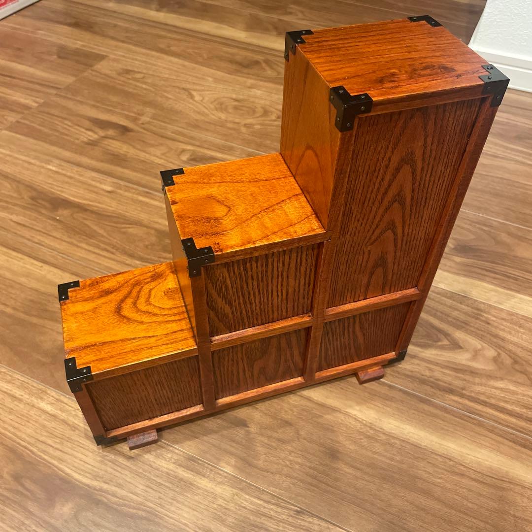 小引き出し　木製　ミニサイズ階段箪笥