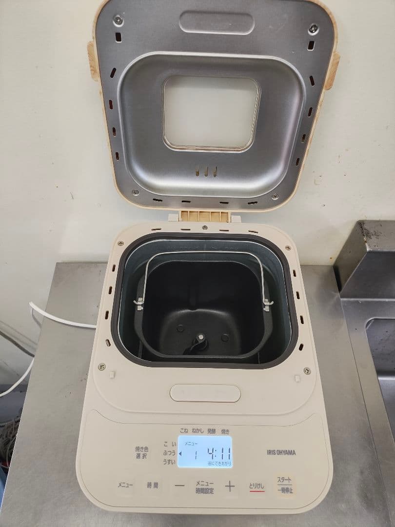 IRIS OHYAMA ホームベーカリー 2斤用 木目調