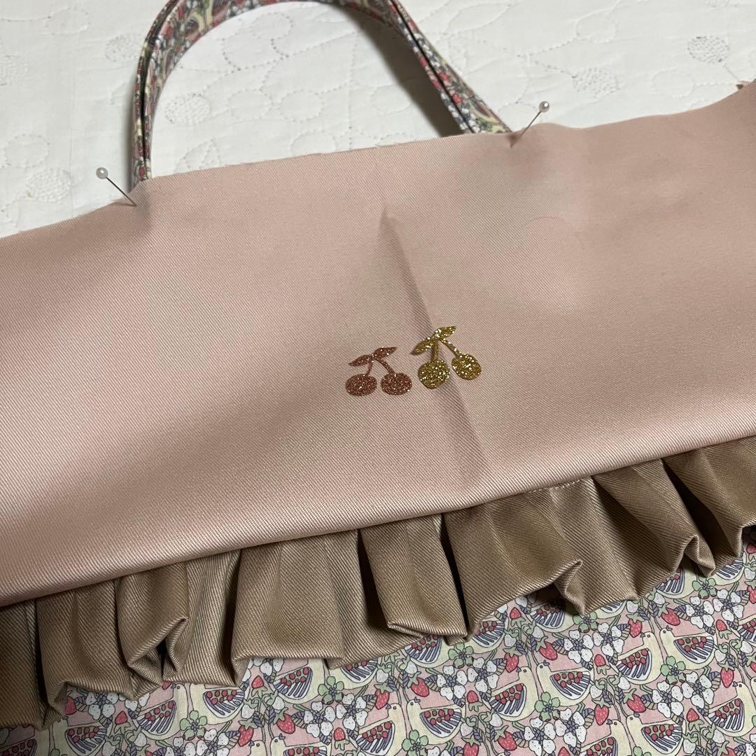 手提げバッグ　お着替え袋　上靴袋　3点　リバティ　ストロベリーフィースト　入園