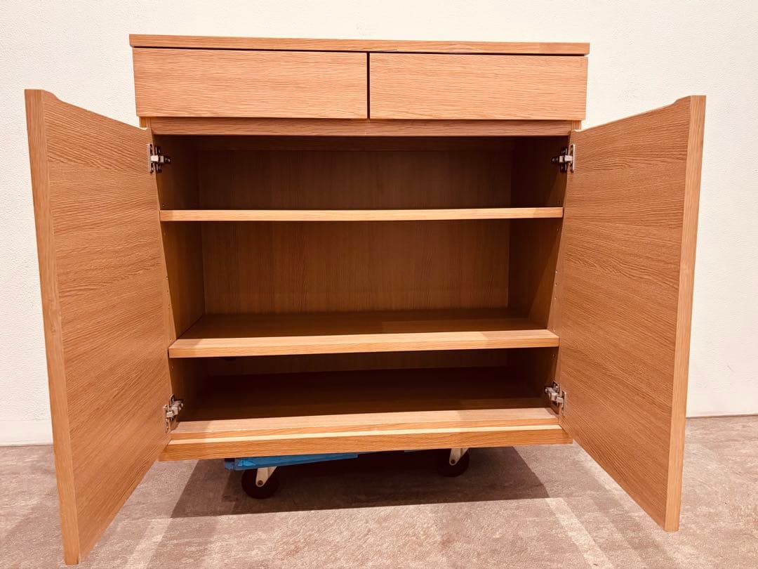 ⭐️美品⭐️無印良品⭐️木製キャビネット⭐️木扉⭐️オーク材