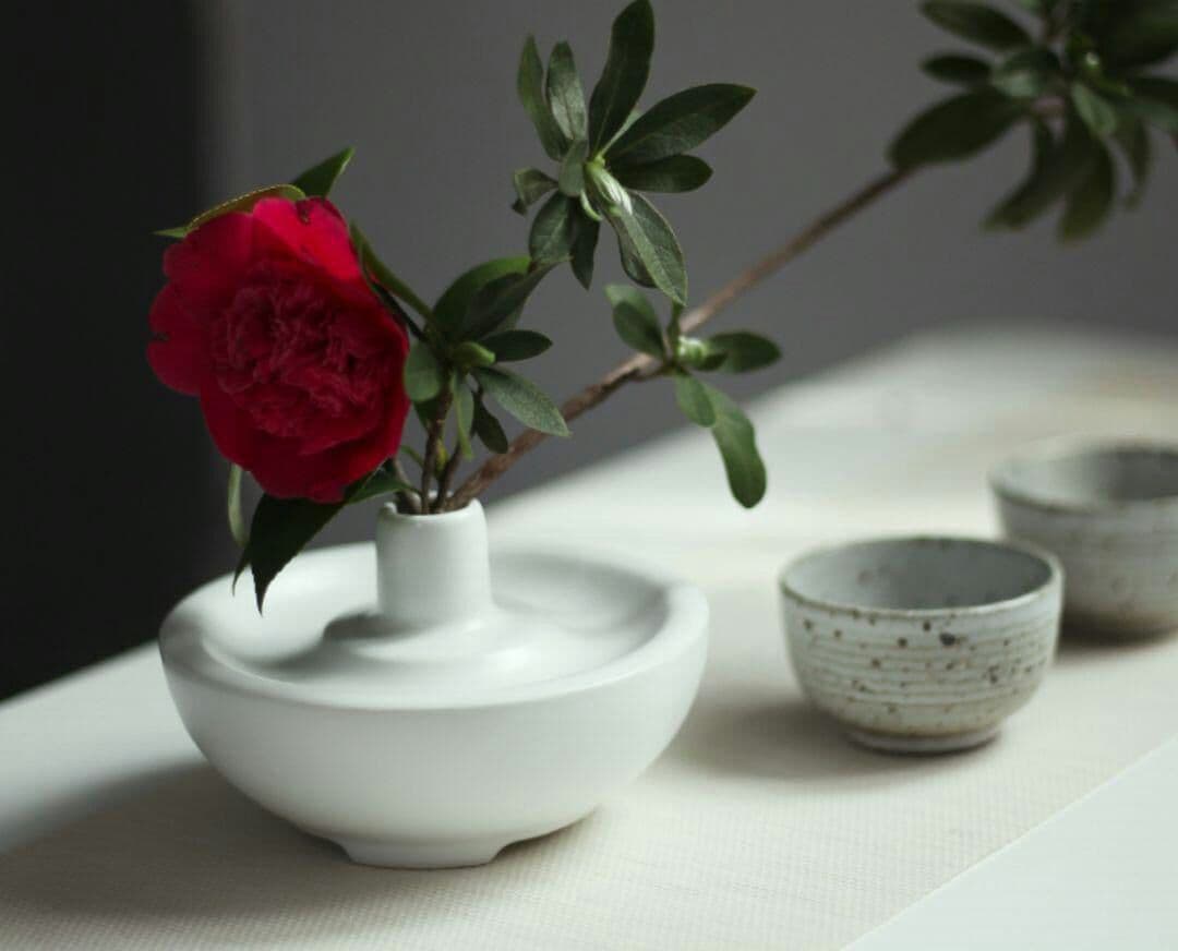 陶磁器生け花花瓶、禅意復古置物、お茶の部品