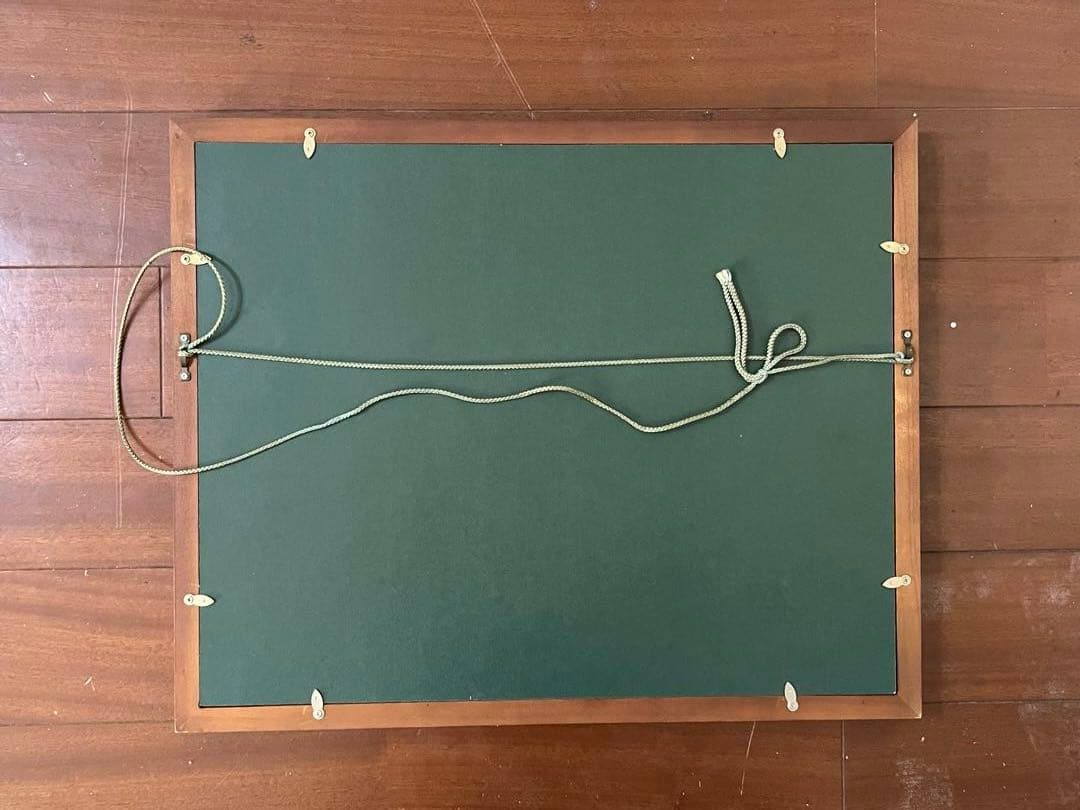 値下げ！中古　額縁に汚れあり　日本刺繍絵　白鷺　日繍