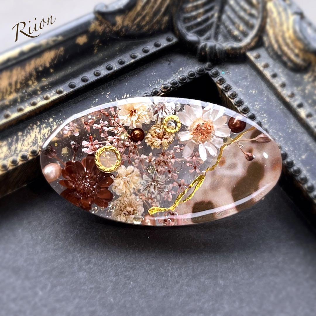 ‪ꫛꫀꪝ‪‪✿べっ甲デザインドライフラワーレジンヘアゴム‪‪‪‪✿❸