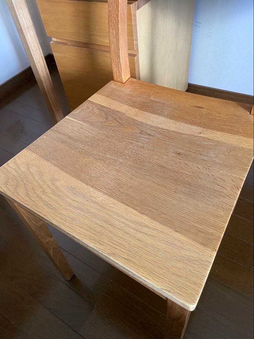(直接手渡し) 廃盤 無印良品 タモ材 デスク キャビネット チェア 3点セット