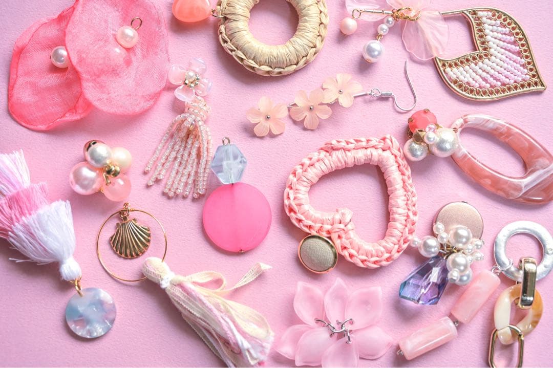 No.39615*6 さくらチュールピアス/イヤリング