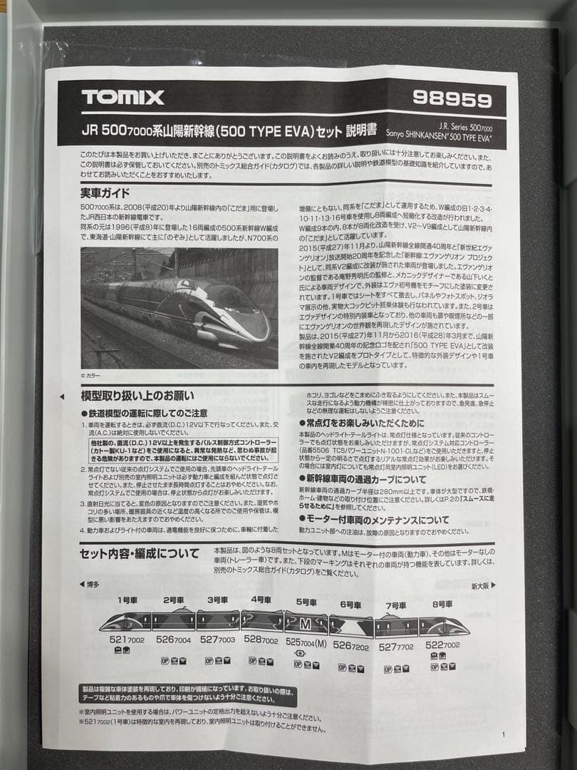 H*o様 TOMIX JR 500-7000系山陽新幹線 (500 TYPE E