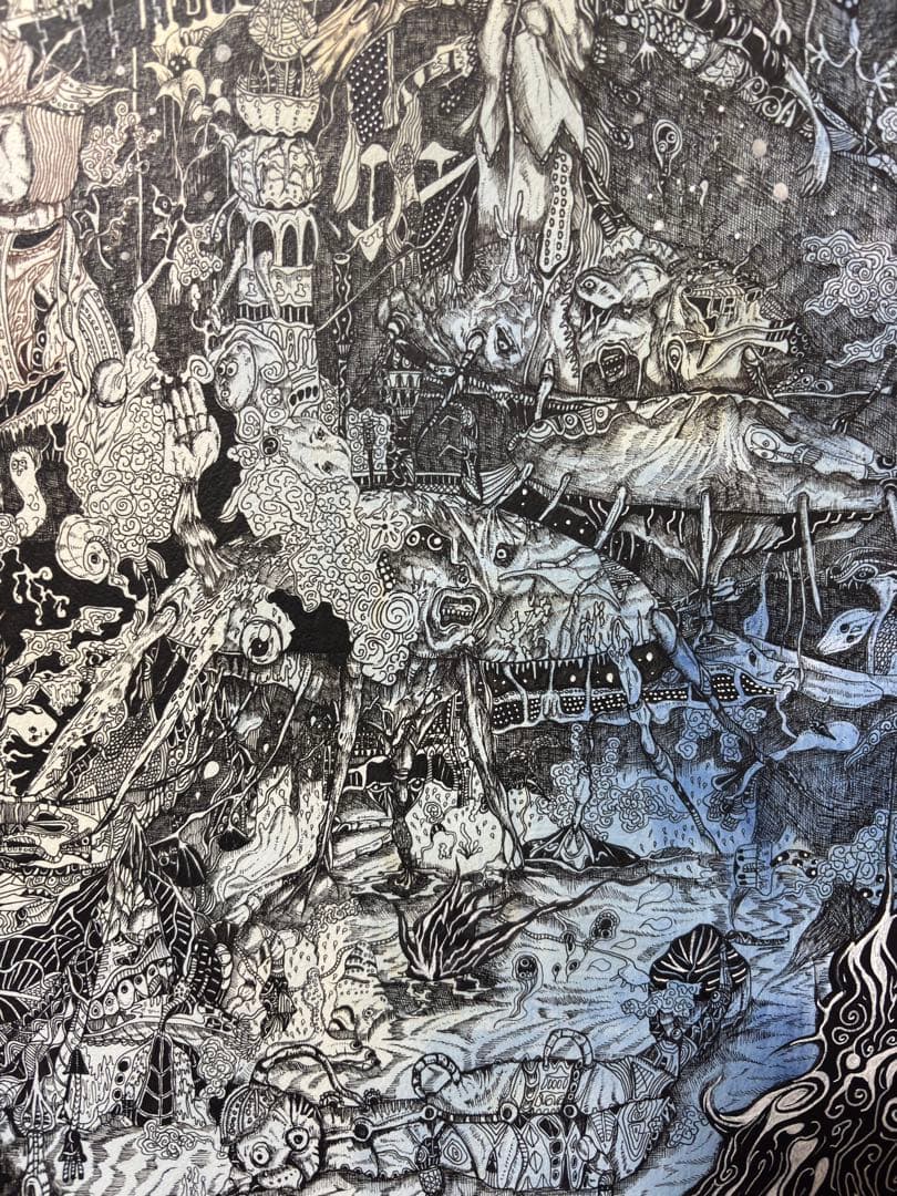 一点物 原画｜B1大型・異常な描き込み｜インテリア主役級アート