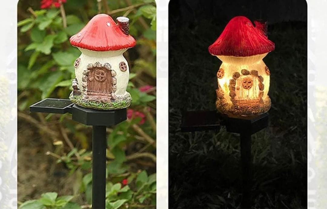 ガーデン　オーナメント　ソーラー　フェアリーハウス